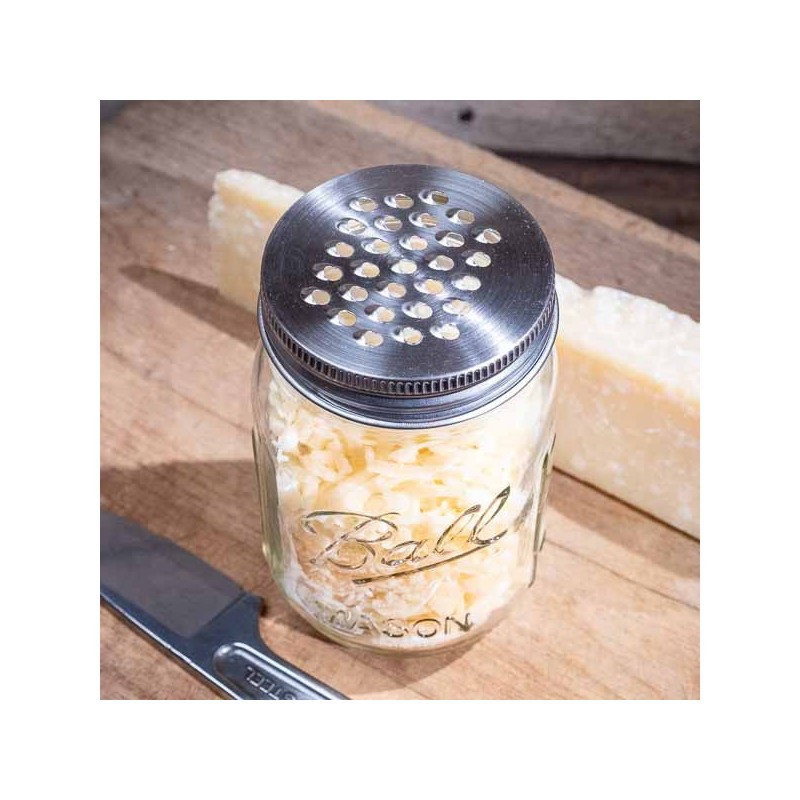 Kitchen Use Metal Cheese Grater Mason Jar Shredder Lid for Mouth