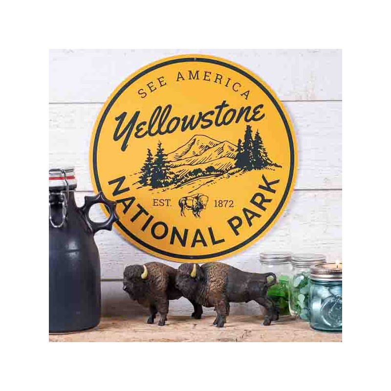 Yellowstone National Decor, Yellowstone Decor, Park Decor Sign, Traveler  Sign, Traveling Decor, Park Love, Travel Metal Sign 