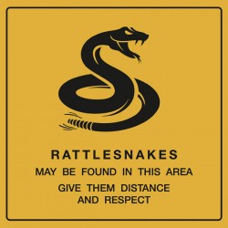 Panneau métal signalétique Rattlesnakes