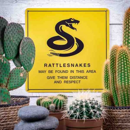 Panneau métal signalétique Rattlesnakes