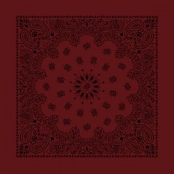 Bandana Paisley Tatoo Pulse - Bordeaux  made in USA