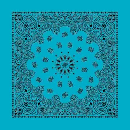 Bandana Paisley Tatoo Pulse - Aqua made in USA