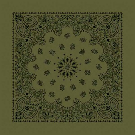 Bandana Paisley Tatoo Pulse - vert olive  made in USA