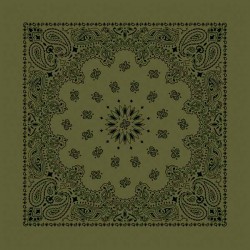 Bandana Paisley Tatoo Pulse - vert olive  made in USA