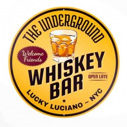 UNDERGROUND WHISKEY BAR Metal Sign - made in USA