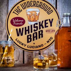 UNDERGROUND WHISKEY BAR Metal Sign - made in USA