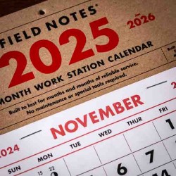 2025 -15-Month Work Station Calendar by FIELD NOTES