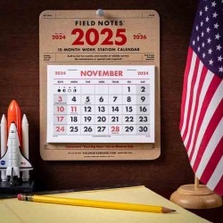 Calendrier 15 mois FIELD NOTES 2025 Made in USA