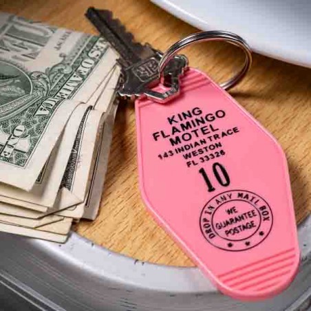 KING FLAMINGO MOTEL Key tag Weston Florida