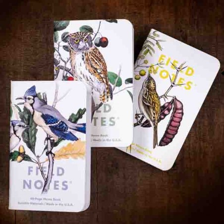 FIELD NOTES trio de carnets Birds and Trees Pack A