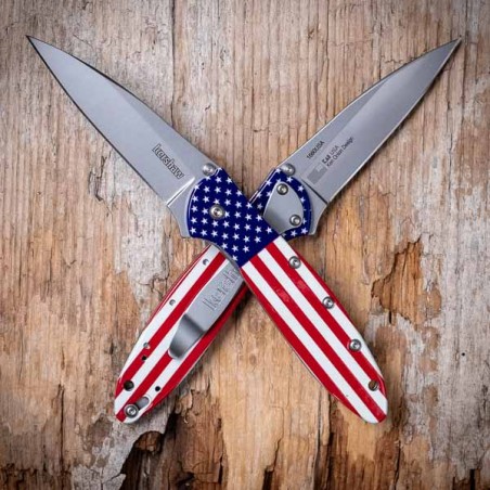 Couteau Kershaw Leek Stars And Stripes Made in USA