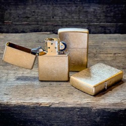 ZIPPO® Regular Tumbled Brass - Made in USA