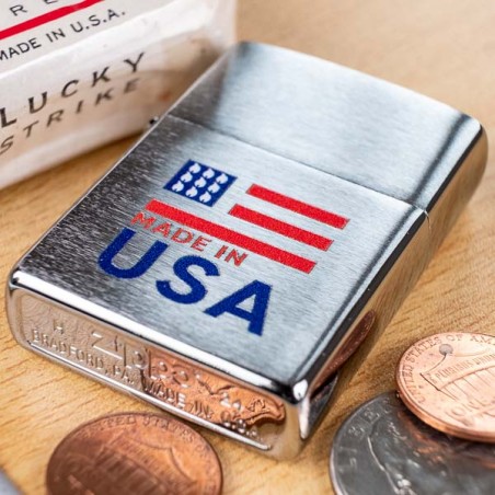 ZIPPO® Brushed Chrome Made in USA