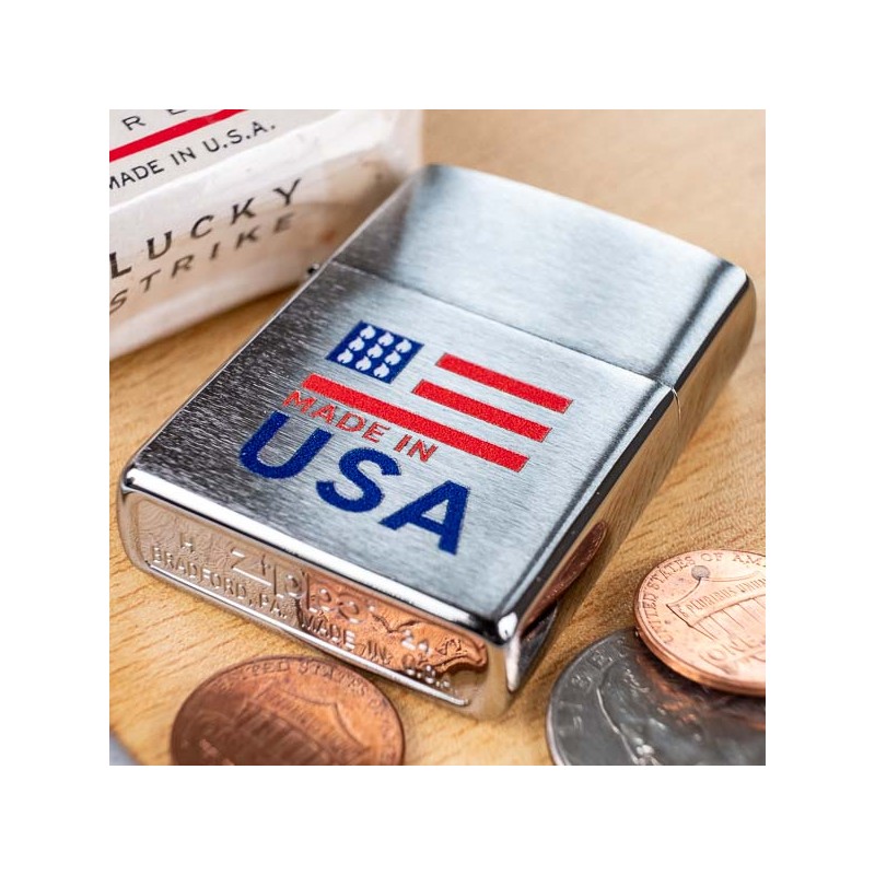 ZIPPO® Brushed Chrome Made in USA