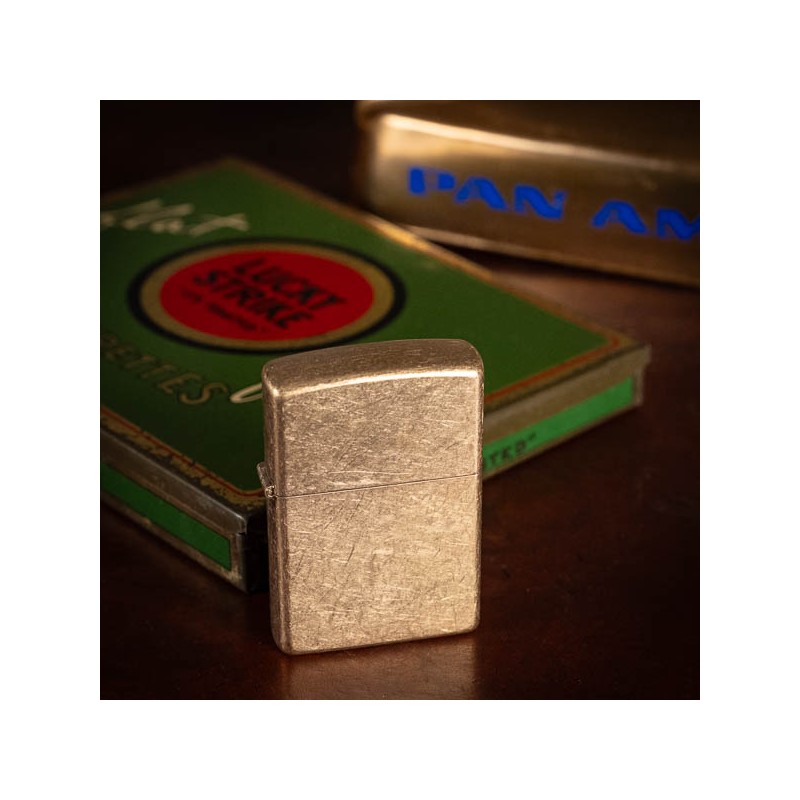 ZIPPO® Laiton texturé vieilli - Made in USA