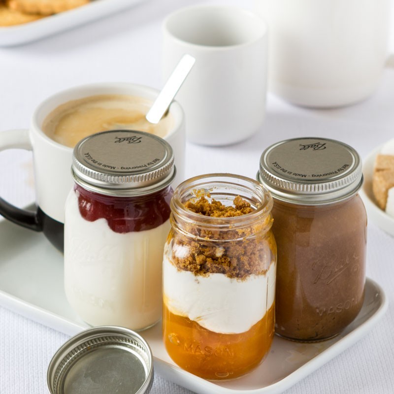 4-ounce Glass Yogurt Jars with Lids