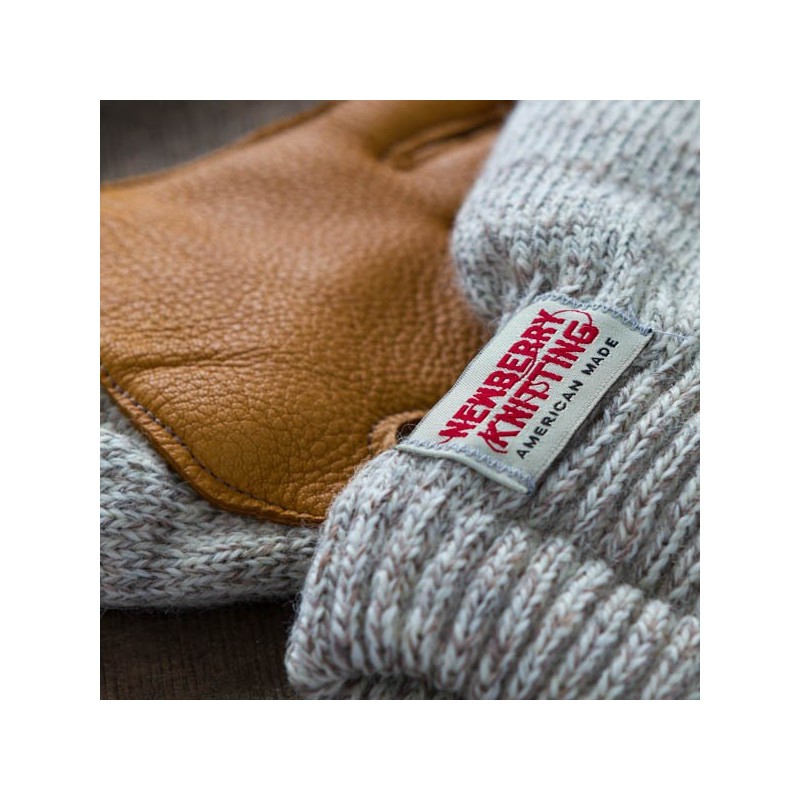 lined ragg wool Glove with Deerskin Palm MEN ⎟ lecomptoiramericain