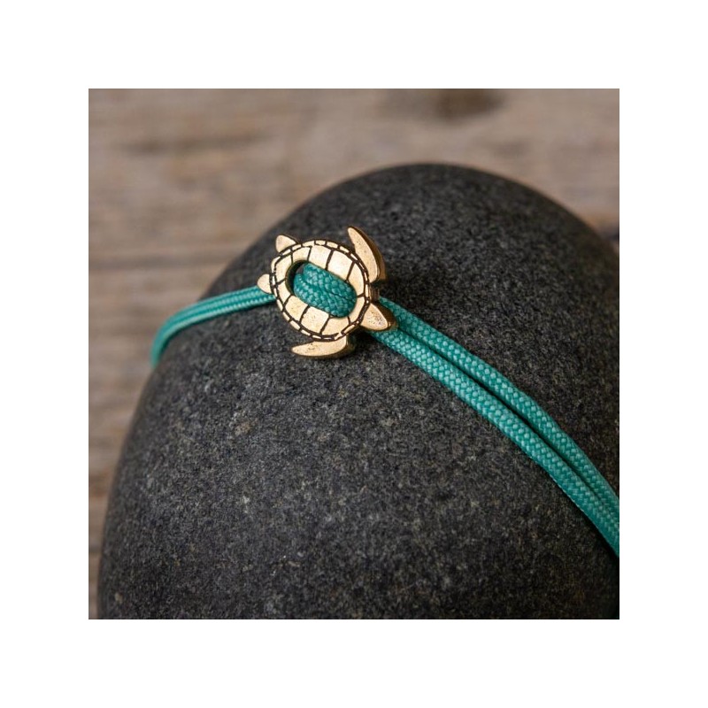 Bracelet Tortue cordon Turquoise  CAPE CLASP - made in USA