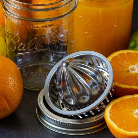 Stainless Steel Juicing Lid for Wide Mouth Mason Jars